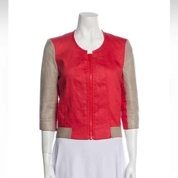 Helmut lang womens small cropped bomber jacket 80s retro vintage inspired - Picture 3 of 13